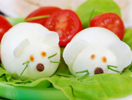 Recetas divertidas ratones hechos con huevos