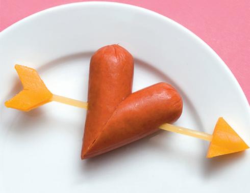 Recetas divertidas: corazón hecho con hot dog